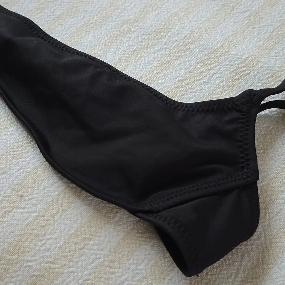 SKIMS Swim Micro Scoop Bikini Top Size:XXS Onyx